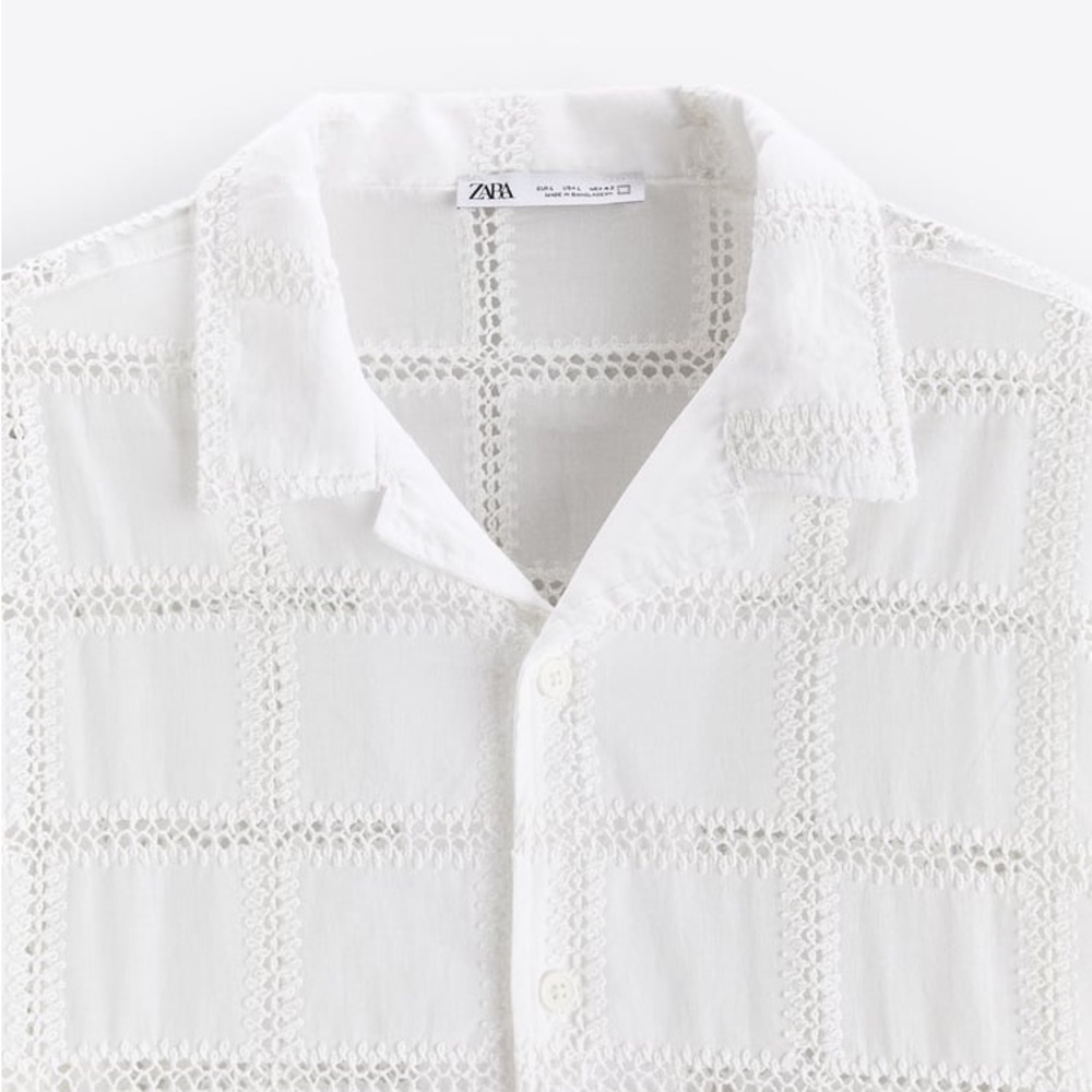Zara crochet patch shirt - Picture 8 of 10